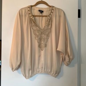 Ivory Boho Chic Top from bebe size xs